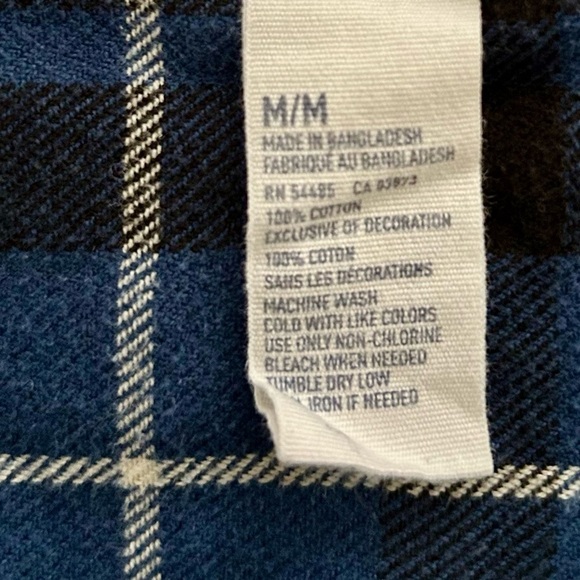 American Eagle Outfitters Athletic Fit Button Up Cotton Plaid Flannel Shirt, M - Picture 6 of 6